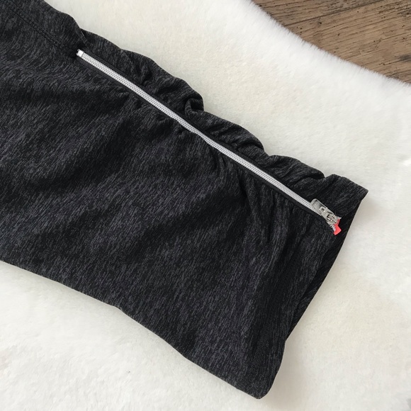 Tangerine Ruched Crop Zip Leggings Grey Small - Picture 10 of 17